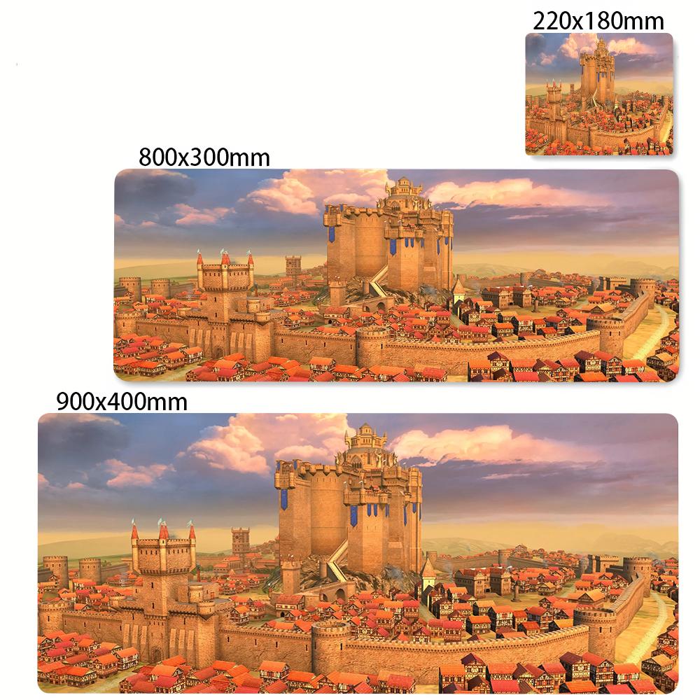 Eroi dell'Anime di Might and Magic 3 Mappa HD Mouse Pad Accessori per Laptop 400x900mm Tappetino per Tastiera da Gioco Protezione Scrivania Deskmat Tappetini