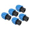 5PCS Plumbing Fittings Water Pipe Quick Connector Coupling Kit Female Thread Straight Through