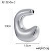CARLIDANA Hot Sale Stainless Steel Capital Letter Alphabet Irregular Bubble Initial Pendant Charms For DIY Jewelry Necklace