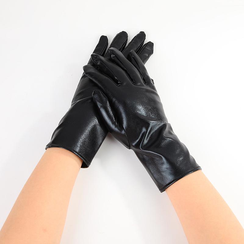 Sexy Shiny Patent Leather Long Gloves for Stage Performance & Photography