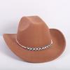 Beliebte europäische und amerikanische Mode OL-Stil einfarbiger Cowboyhut Herren und Damen High-End Zylinder Jazzhut Filzhut