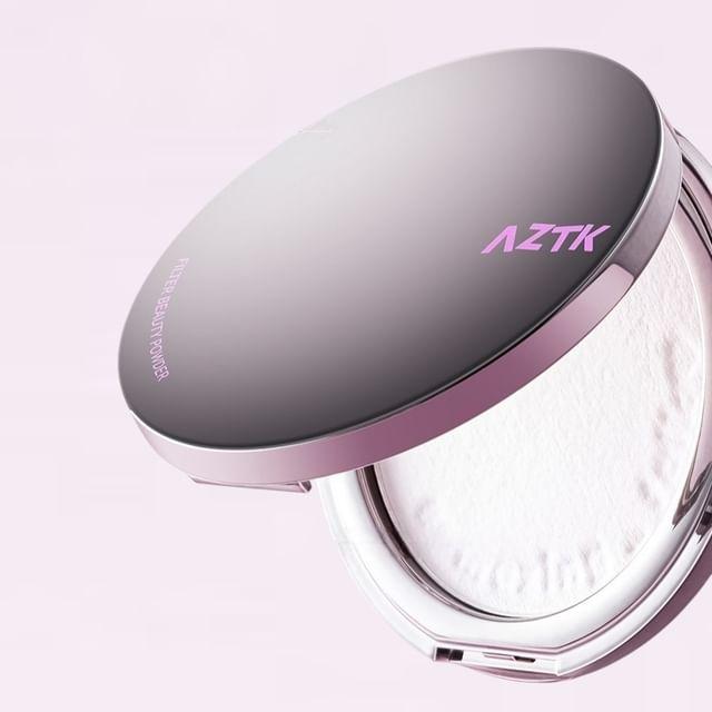 AZTK - Пудра-фиксатор для макияжа - 2 цвета 01# Moonlight White - 5.6g