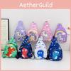 Kid Unicorn Cartoon Dinosaur Chest Bag Polyester Material Fun Print Preschoolers