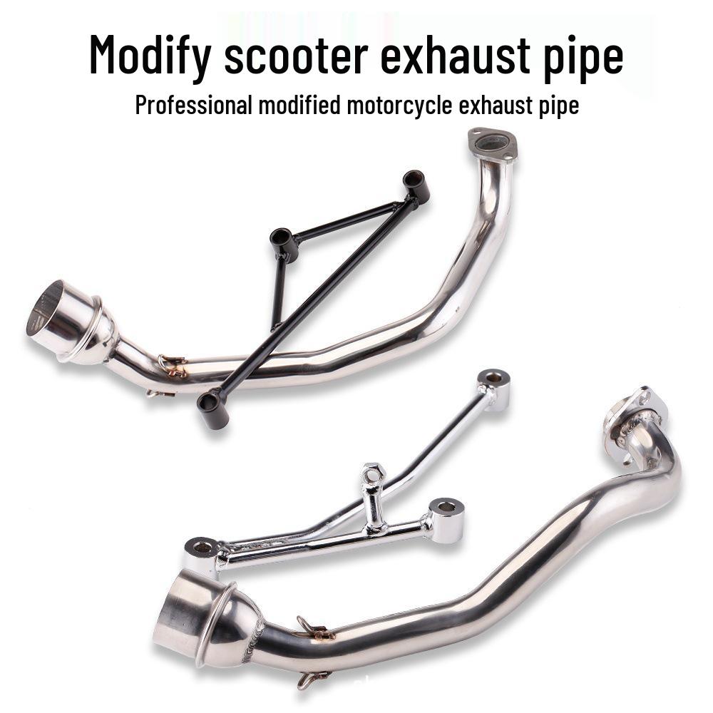 Stainless Steel Front Exhaust Pipe for Ghostfire RS100 & Fuxi Qiaoge Scooters