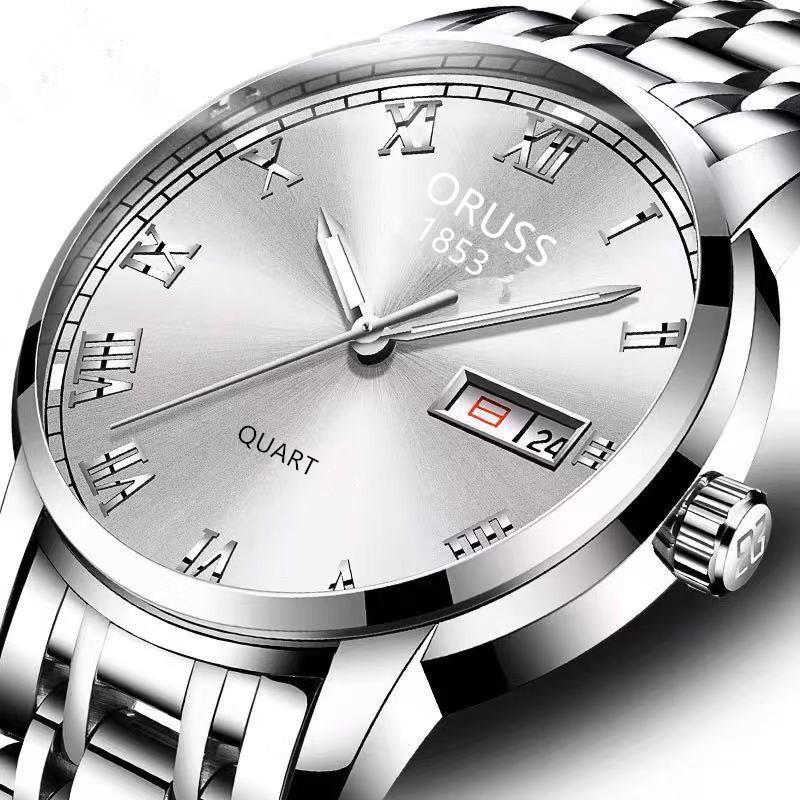 Montre Suisse Automatique Lumineuse en Acier Inoxydable avec Calendrier pour Homme – Quartz Style Coréen pour Couples