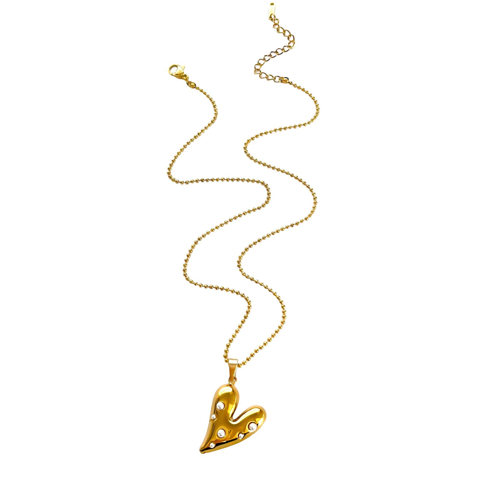 

Versatile Stainless Steel Necklace Gift With Artistic Flower Fish Starfish Shell Design And Creative Pearls Charm