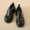 Zhike~ Platform High-heeled Loafers Women's Spring New 2025 Platform Muffin Small Leather Shoes British Style Single Shoes