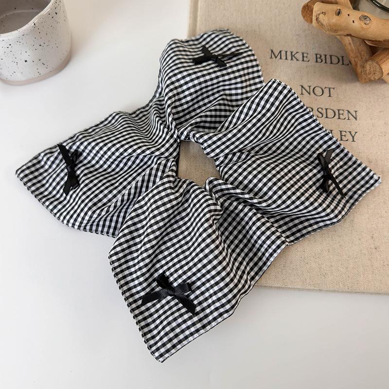 

Винтажные большие черные белые клетчатые резинки женские клетчатые резинки для волос элегантные резинки для волос дизайнерские резинки для волос хвост аксессуары для волос