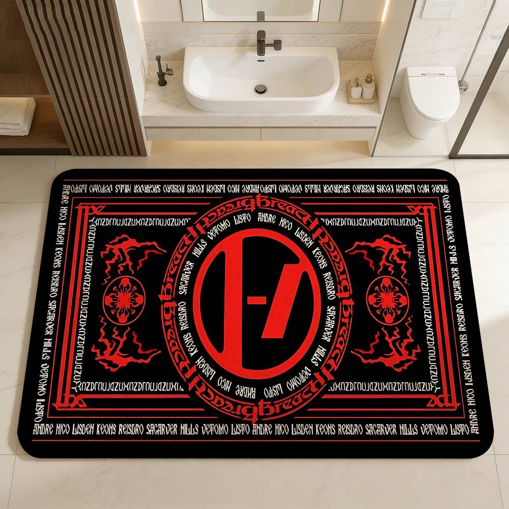 Popular T-Twenty One Pilot Band Kitchen Mat Cheaper Anti-slip Modern Living Room Balcony Printed Modern Home Decor