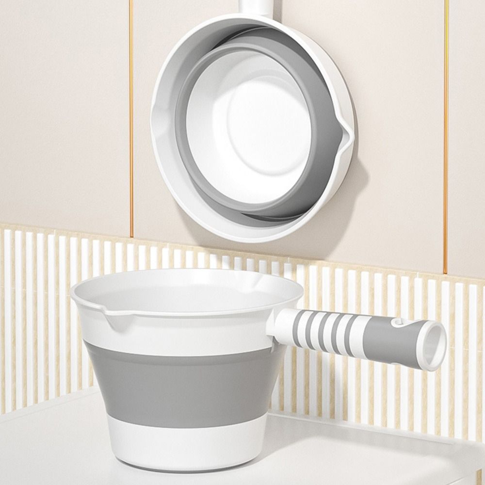 Storage Container Creative Folding Water Scoop Large Long Handle Kitchen Water Ladle Thickened Save Space Water Dipper Household