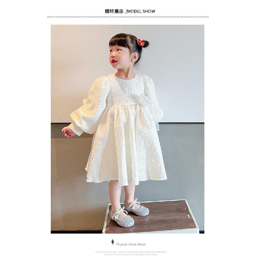 Girls' Sparkling Princess Shoes for Performances2026Spring and summer star rhinestone bow small leather shoes