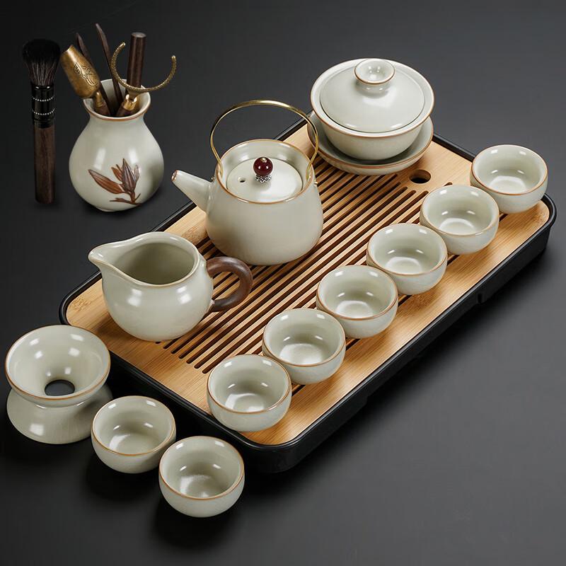 Ru Ware Gongfu Tea Set with Overhead Handle Teapot