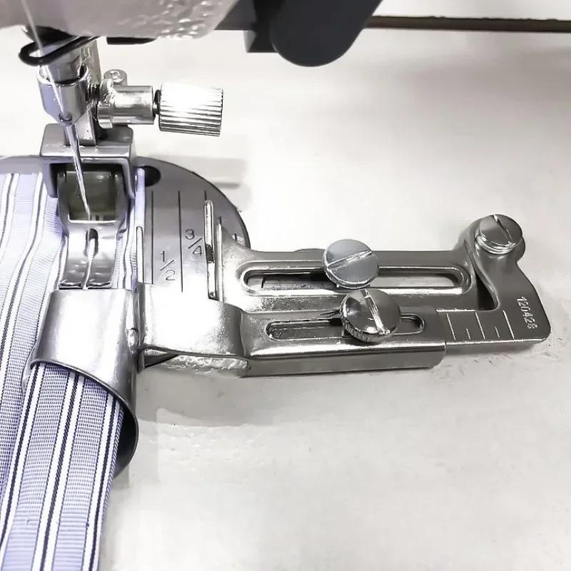 Sömsguide Pressarfot för Hushålls- Industriell Symaskin Pressarfot Fin Tucker Mätare DIY Sybehör Verktyg