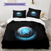 SSC Napoli Pattern Bedding,Quilt Set Quilt Cover Pillowcase Home Birthday Gift(1 * duvet cover + 2 * pillowcase, without core)