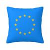 EU Europe European Union European Flag EU Stars Square Pillowcase Cushion Cover Pillow Case Throw Pillow Cover for Home Bedroom
