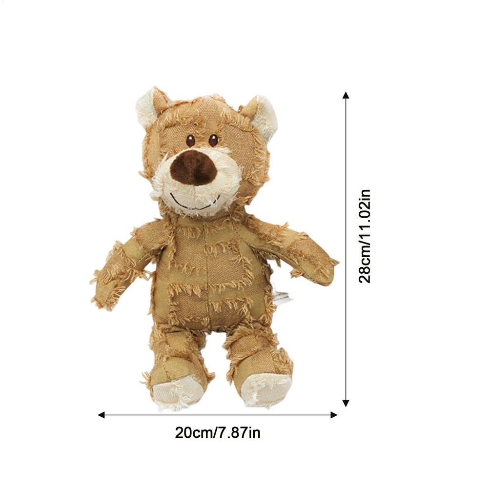 

Cute Stuffed Bear Dog Toy chewing toy Indestructible Bite Resistant for Pet Puppy Squeaker Squeaky Molar Training Dogs Accessori