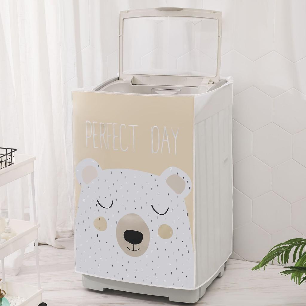 PEVA Thick Washing Machine Cover - Waterproof Dustproof Universal Fit for Top/Load Washers, Kids-Friendly Foldable Protector
