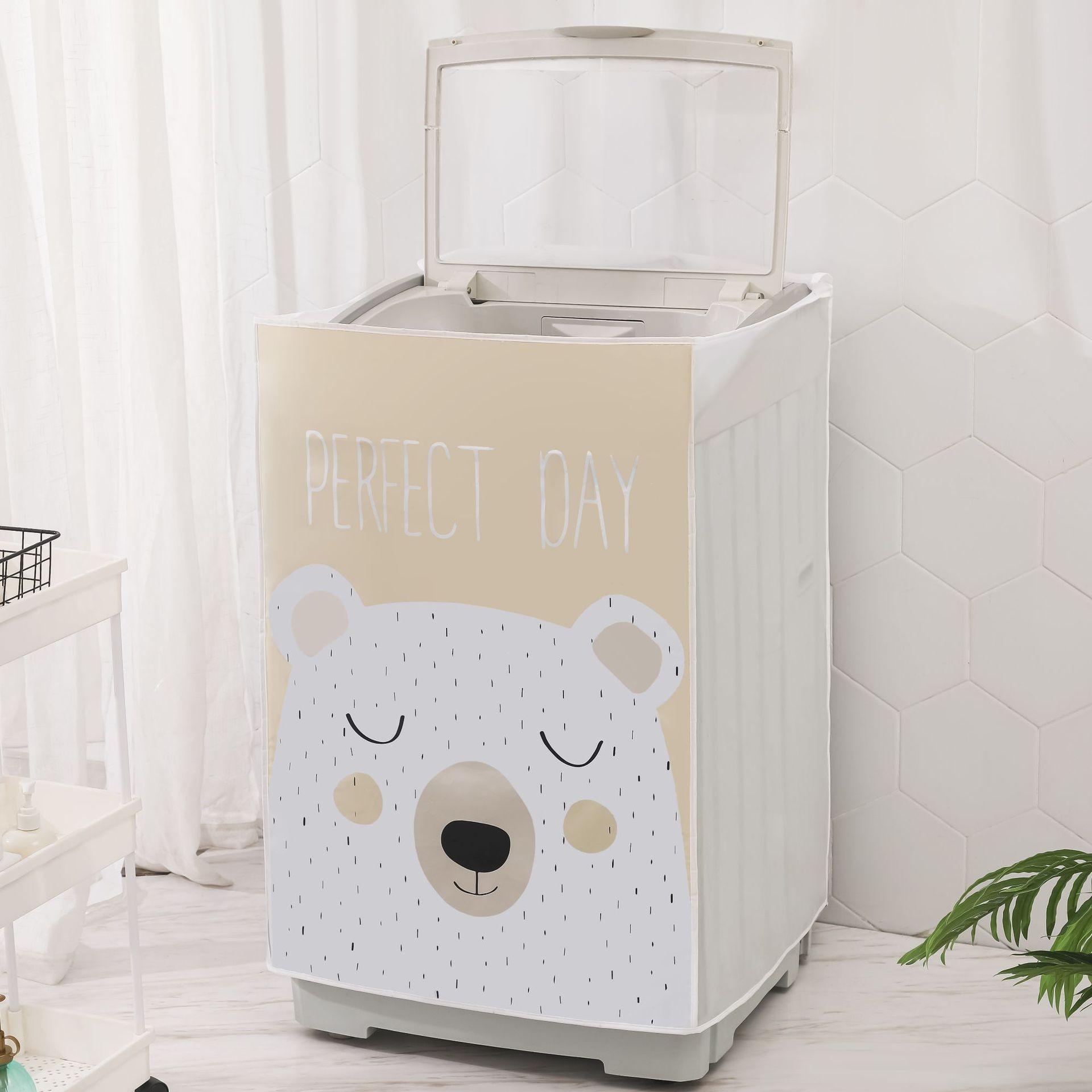 

Толстый чехол из ПВХ для стиральной машины - Водонепроницаемый Пыленепроницаемый Универсальный размер для стиральных машин с вертикальной/фронтальной загрузкой, Безопасный для детей Складной протектор