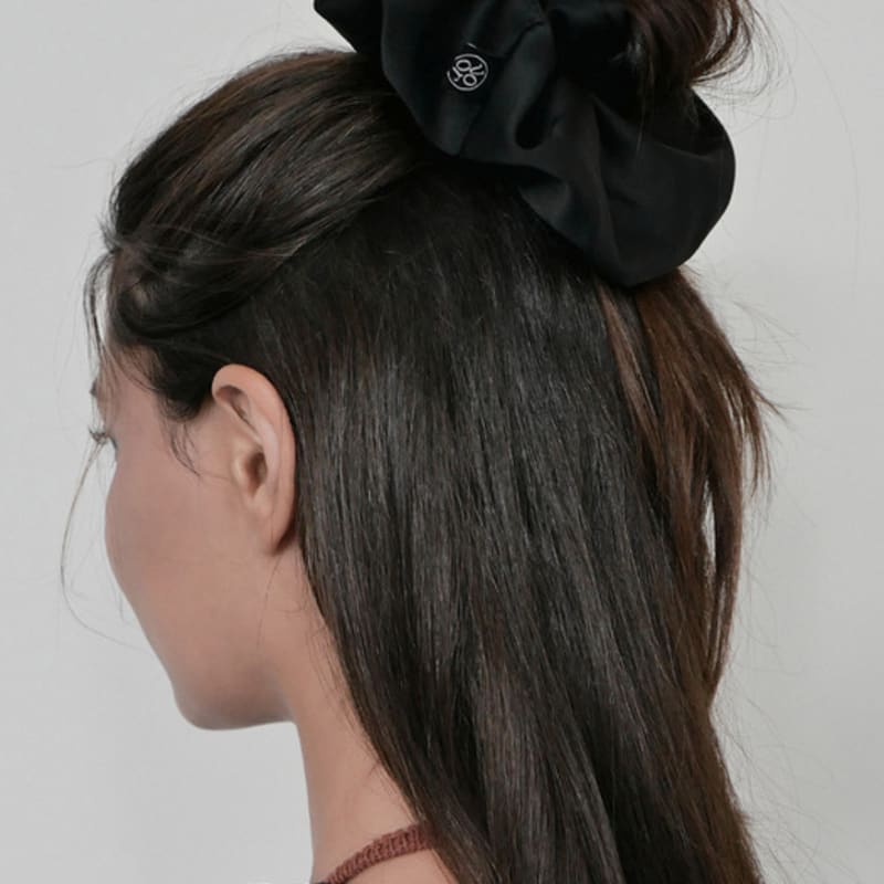 

for Basic Satin Scrunchie_Large_Black Free
