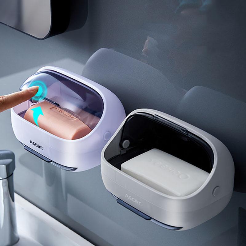 Mengni Vodotěsná miska na mýdlo do vany, nástěnný dávkovač mýdla do koupelny, dutá odtoková mýdlenka, držák na mýdlo, domácí koupelnové doplňky