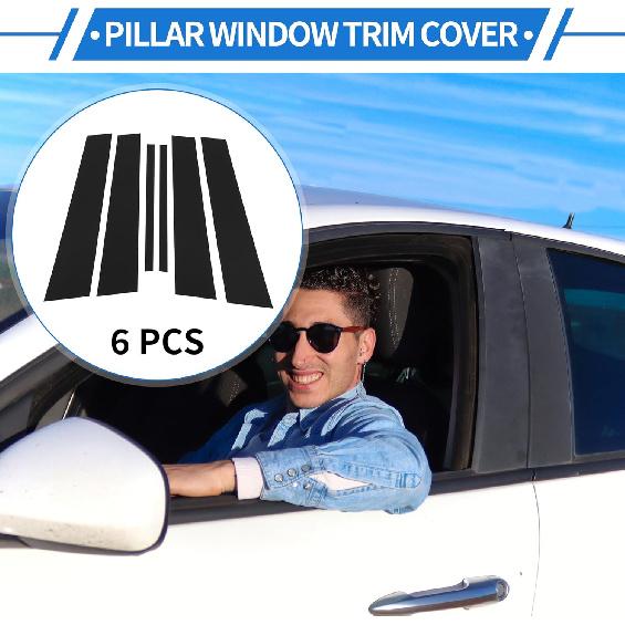 6 Pcs Door Pillar Window Trim for Kia Sportage 2017-2022 Black Front Rear Left Right Anti Scratch Sticker Pillar Posts Door Outer Exterior Cover