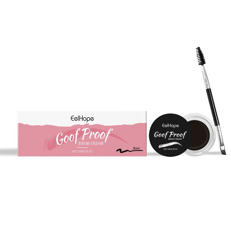 Eyebrow Tint Waterproof Long Lasting Double Ended Brush Quick Coloring For Fuller Defined Looking Brow Daily Commute чёрный