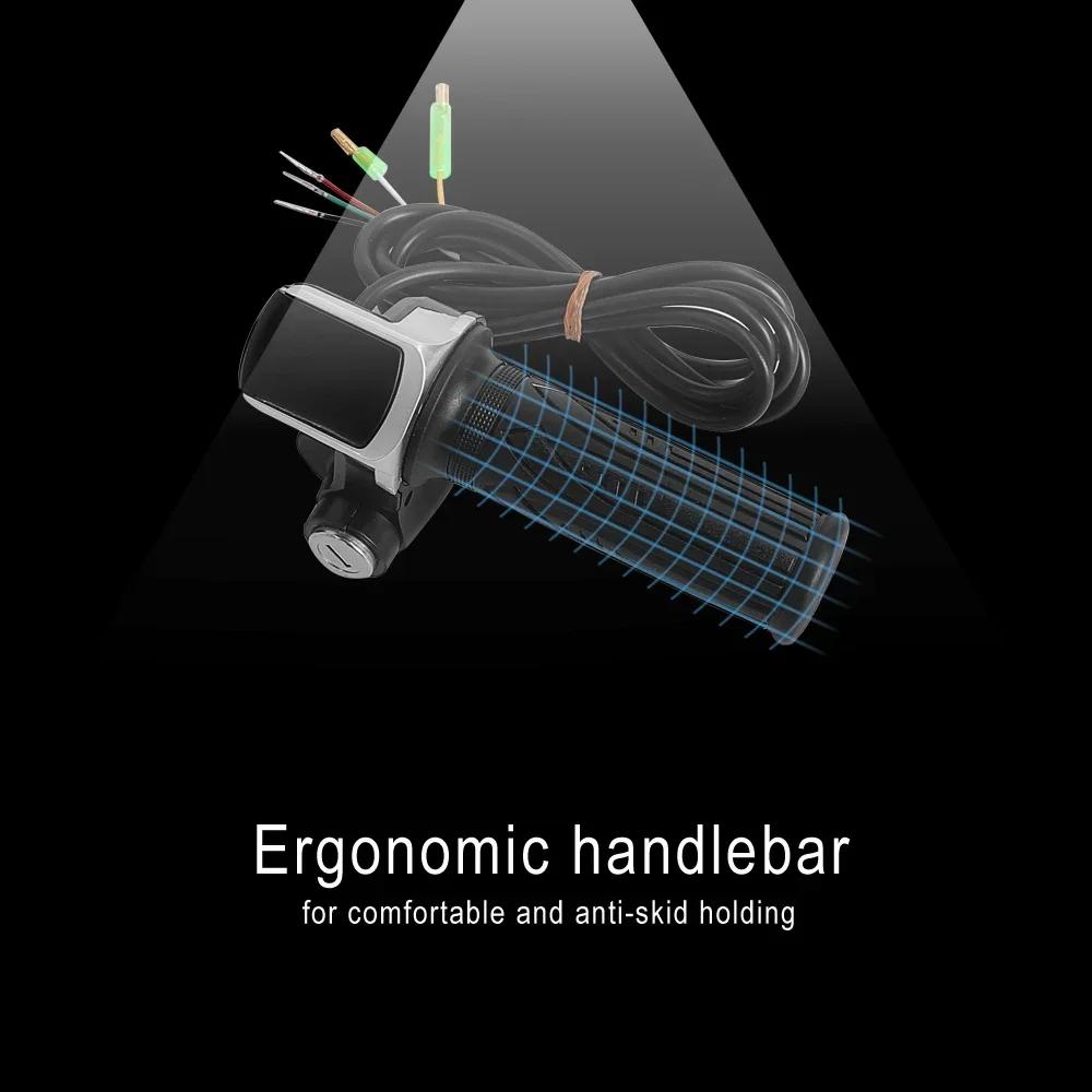 24/36/48/60V Throttle Handlebar Grip Power Speed Rotary With Key With LCD Battery Display For Electric Scooter Bike Parts