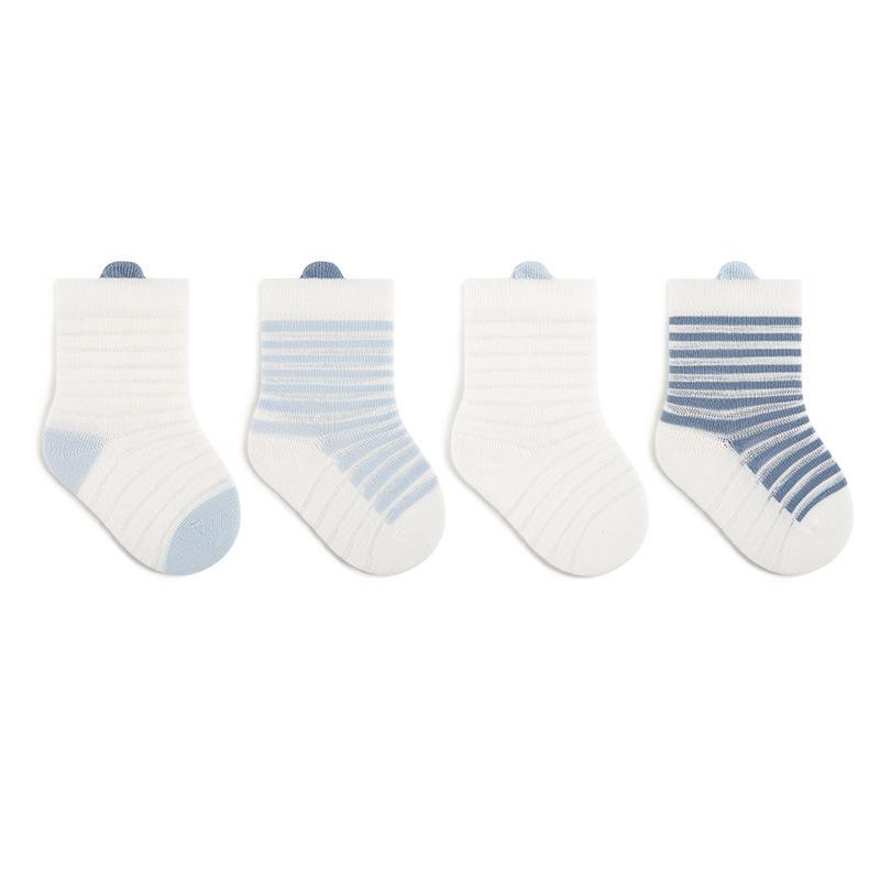 Summer Thin Children's Stripe Socks For Girls Boys Cute Cartoon Newborn Socks Cotton Boneless Mesh Baby Toddler Sock