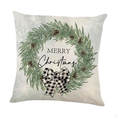 Christmas Pillow Case, Decorative Washable Decor Cushion Cover