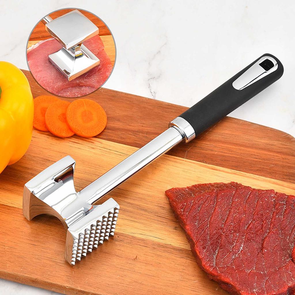 Meat Tenderizer Hammer Dual-side Mallet with Comfortable-Grip Handle for Kitchen Accessories