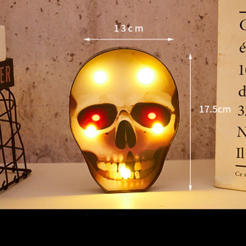 Festive Halloween Led Lights Lantern With Safe Low Voltage Bat Skull Pumpkin And Spider Patterns