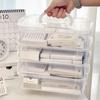 Extra Large 4-Tier Organizer Stackable Storage Box With Storage Drawers Organizer Handle Lid Case Box Clear With Storage Pl E6S9