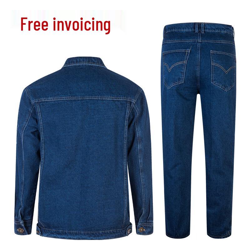 Men s Denim Work Uniform Set 4XL