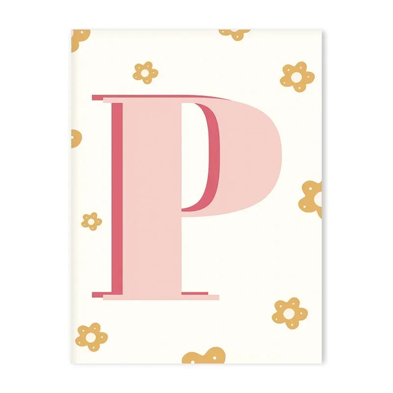 Pale Pink Simple Cartoon Art Illustration Poster Fashion Inspirational Quotes Cherry Flower Canvas Home Bedroom Girls Dorm Decor
