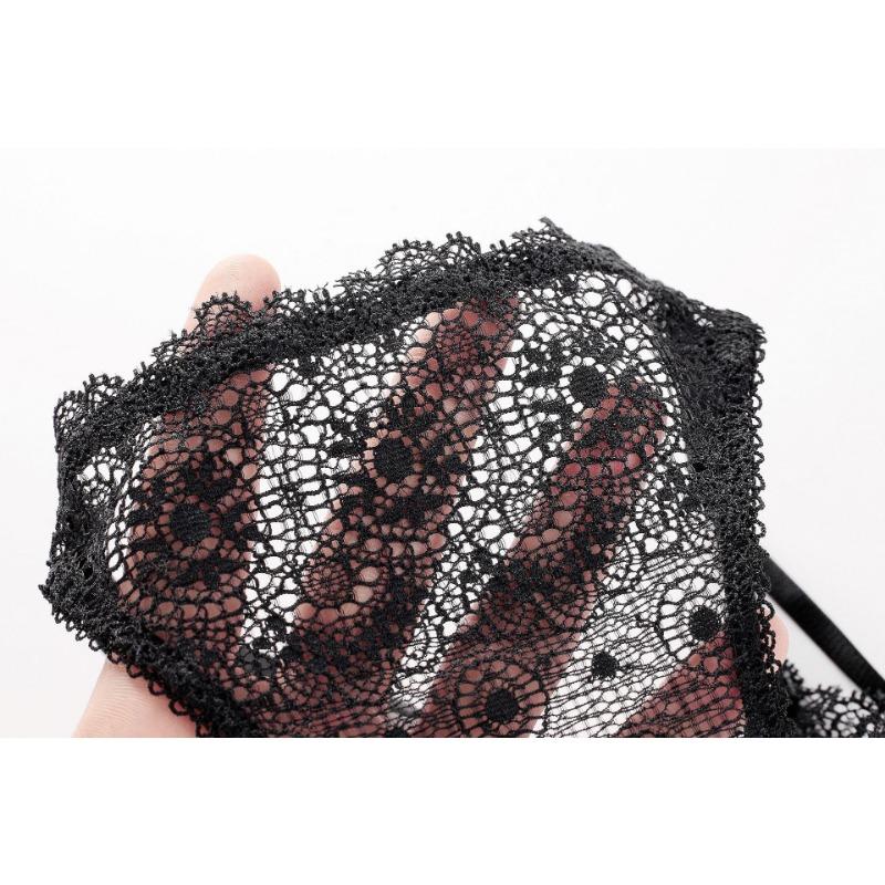 Women French Style Sexy Sheer Lace Low Waist Cotton Crotch Brief Panties