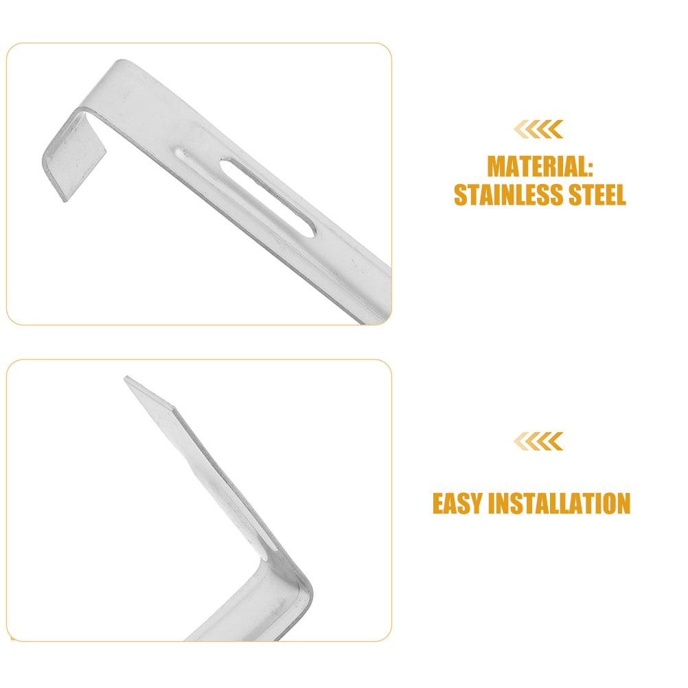 8pcs Stainless Steel Roof Tile Clips Non-Slip Installation Clips For Roof Fixing Safety Universal Roof Tiles Fastener Hook