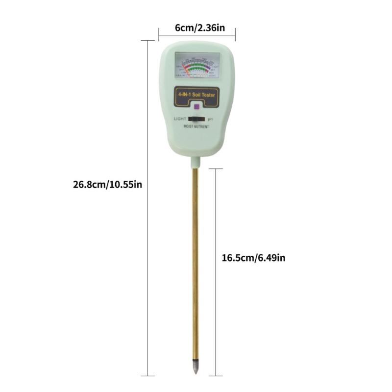 Soil MoistureMeter, 4 In 1 Soil Tester, SoilMoisture/Light/Nutrients/Acidity Meter for Gardenings, Lawn, FarmingS