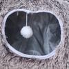 Plush Cat Tunnel Bed with Hanging Balls Washable Indoor Kittens Donut Tunnel Toy Small Large Cats Pets Round Peekaboo Cave Play Tunnel Pet Supplies
