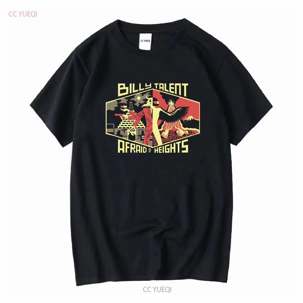 Billy Talent Afraid Of Heights Tour 2016 Černé tričko vel. S s dlouhým nebo krátkým rukávem vintage prané top pro každodenní nošení stylové