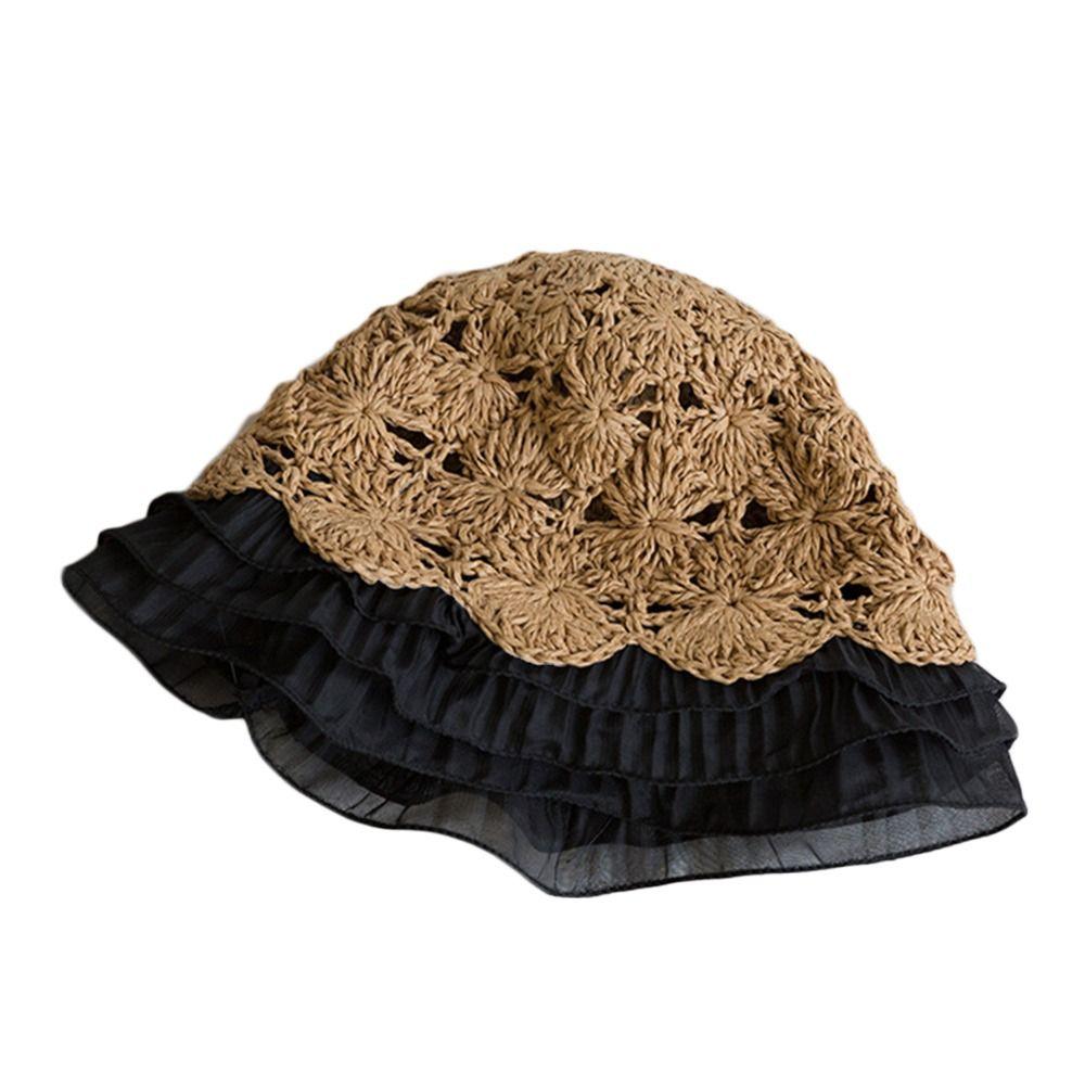 

Casual Beret Cap Flowers Skullies Hat Breathable Knitted Hat for Women верблюд