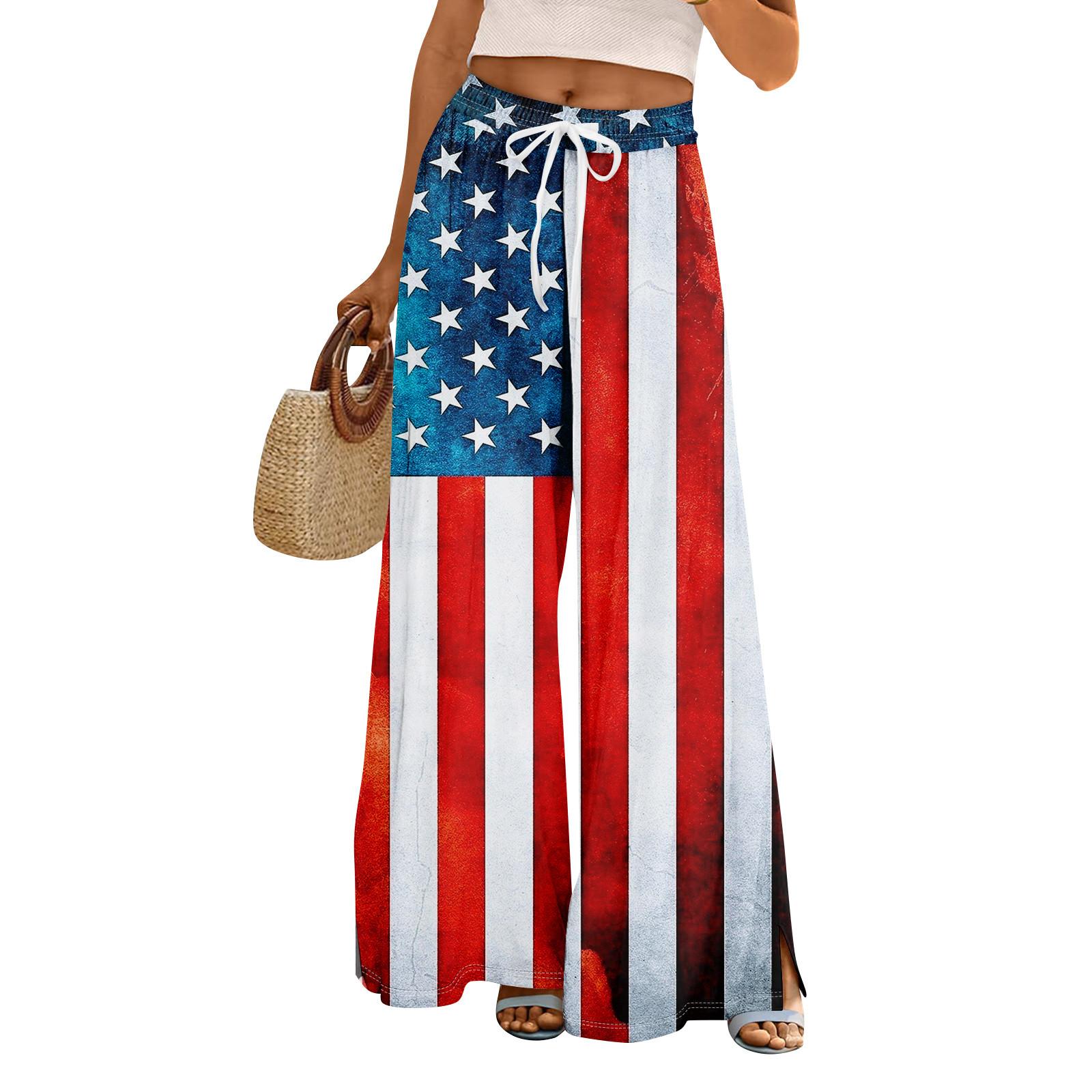 

Женские летние брюки-палаццо в стиле бохо с высокой талией, широкие повседневные брюки с принтом и карманами S