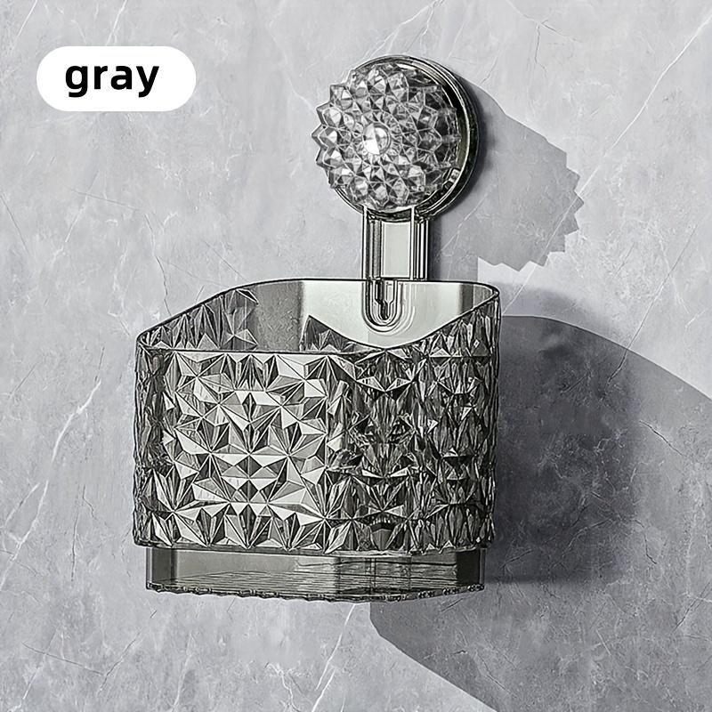 Suction Cup Bathroom Shelf No Drill Wall Mount Corner Shower Shelf Shampoo Holder Shower Caddy Drain Basket Bathroom Organizer