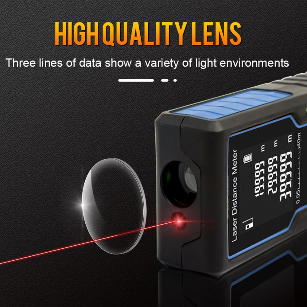 Laser Measure 40m131ft Laser Distance Meter Portable Laser Measurement Tool with 2 Bubble Levels