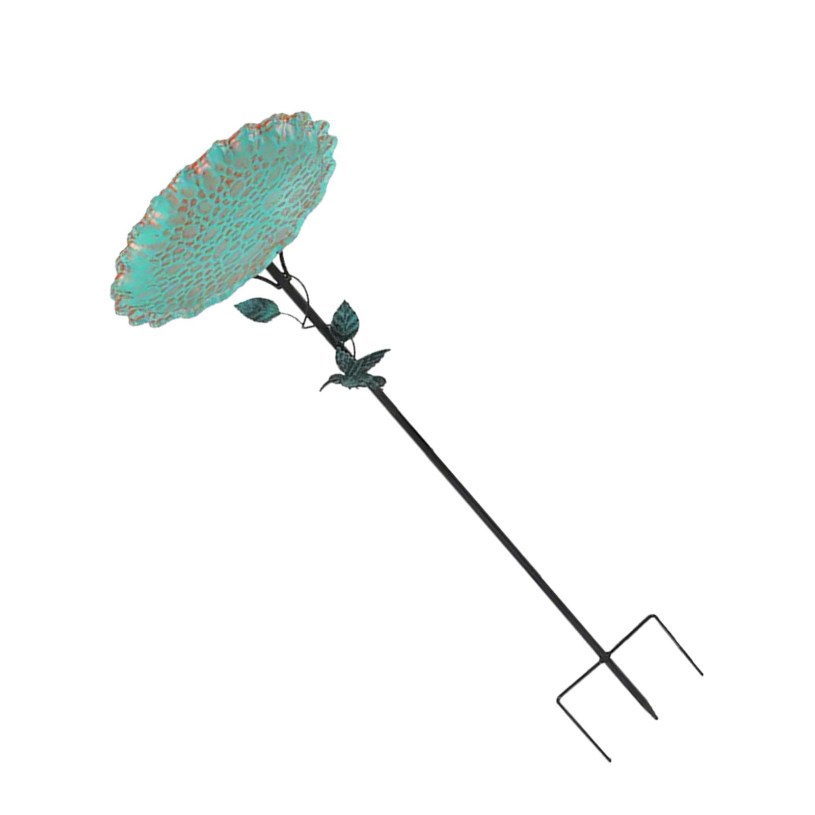 

Металлический колышек для земли 32 дюйма, крюк пастуха, кормушка для птиц с декоративным дизайном в виде листа лотоса для сада, улицы, для любителей птиц
