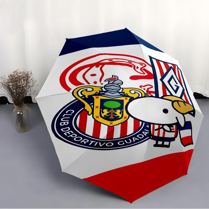 1 Stück Fußballmannschaft (66) Regenschirm, Sonnenschutz und UV-Schutz. Es hat acht stabile Rippen für den Außenbereich und ist ein perfektes Geschenk