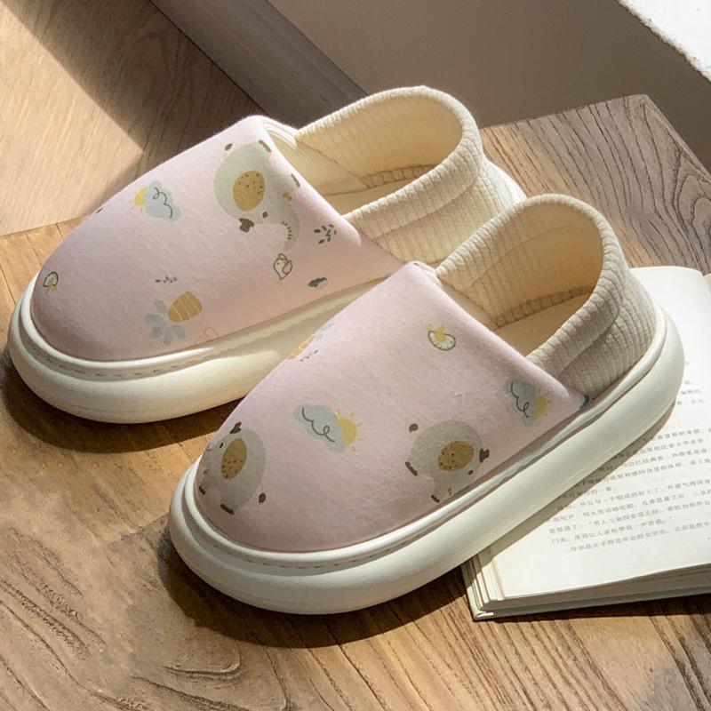 Shoes autumn and winter postpartum soft-soled cotton shoes 9October bag heel non-slip pregnant women cotton mop thick sole breathable and warm