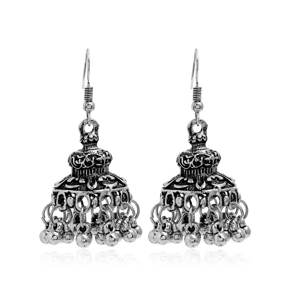 And Gold Silver Tone Alloy Jhumka Earrings With Vintage Style For Women