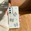 Samsung S24Ultra Mobile Phone Case Is Suitable For S25Plus Bow Pearl Love A16 Glitter S23Fe Women'S Models