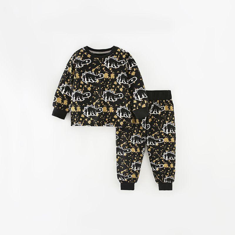 

Boys Spring and Autumn Long Sleeve Homewear Casual Pure Cotton Pajamas Baby Suit Children Autumn Clothes Long Pants Two-piece Set 7888 140