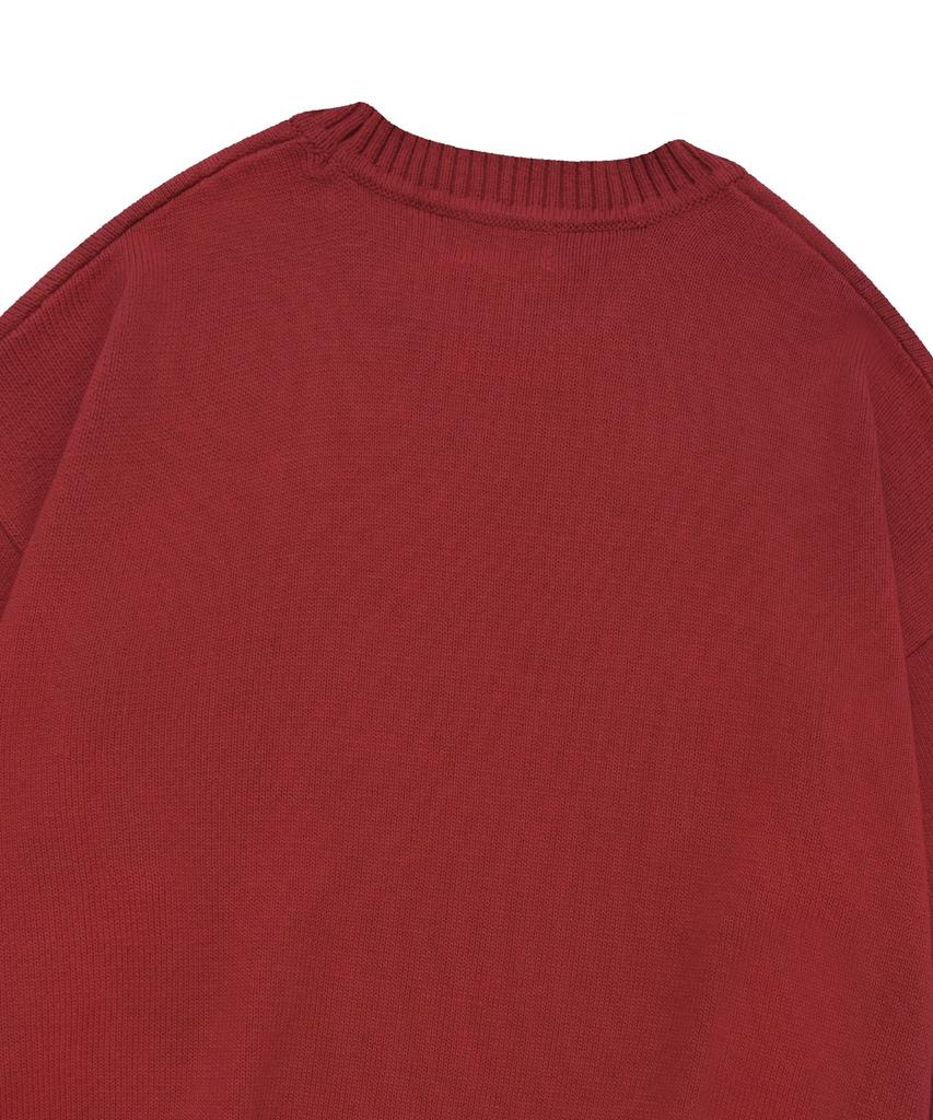 COVERNAT C Logo Crewneck Knit Red